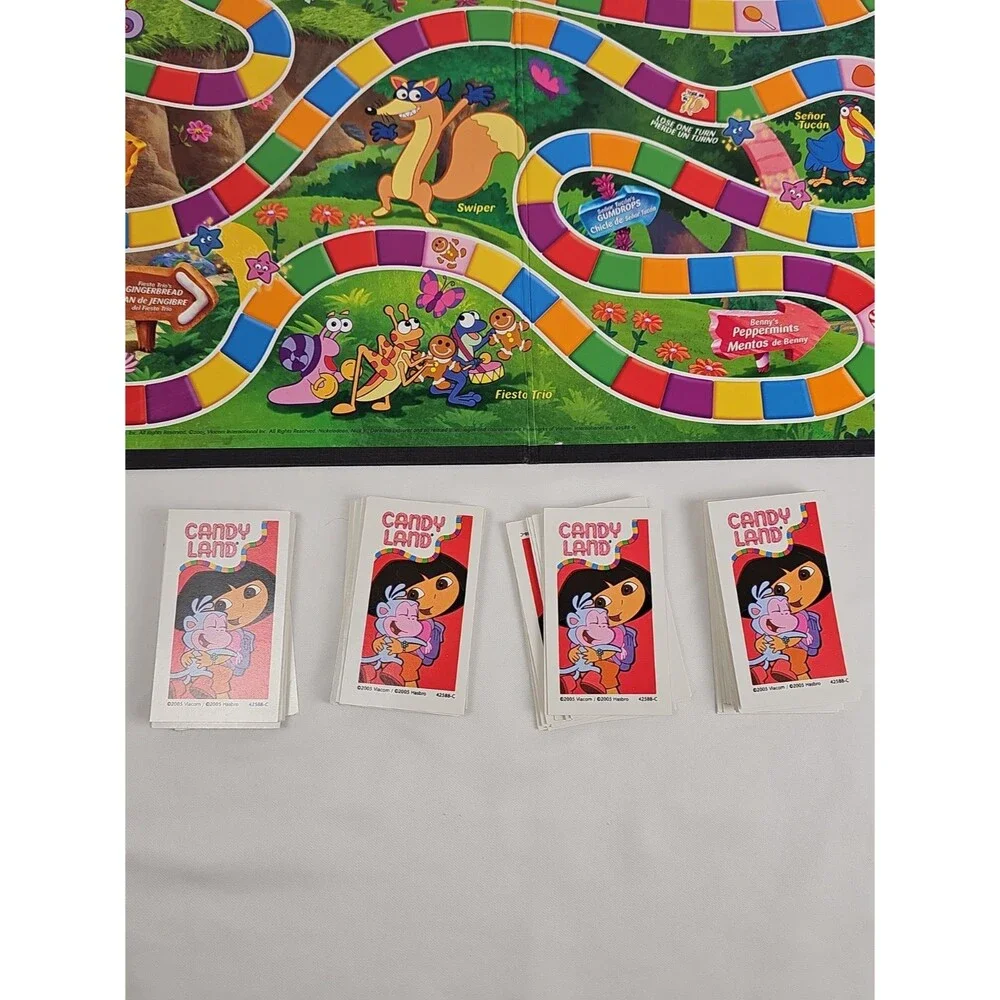 Dora the Explorer Candy Land Board Game Replacement Board & Cards Only